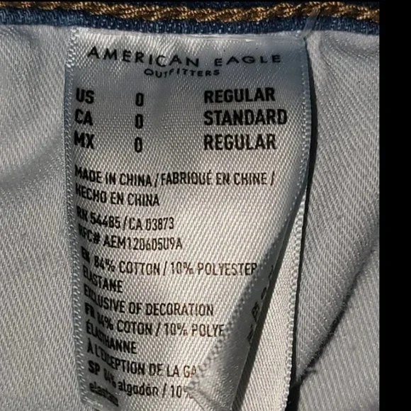 American Eagle Women's Super High Rise Jeggings Size 0 Jeans Pants - Picture 2 of 5